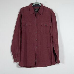 Grizzly Mountain Flannel Shirt Mens XXL Burgundy Long Sleeve